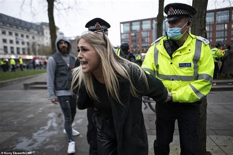 Police Storm In To Arrest Anti Lockdown Protestors Who Slam Treasonous