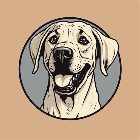 Premium Ai Image Vintage Labrador Retriever Dog Logo Vector Illustration