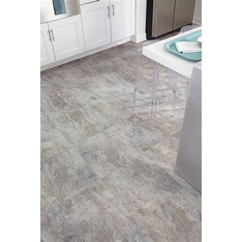 Style Selections Castaway 18 In X 18 In Groutable Water Resistant Peel And Stick Luxury Vinyl