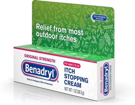 Benadryl Original Strength Itch Stopping Cream Ages 2 1 Oz 283 G