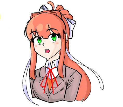 A Normal Monika Drawing Also I Should Visit Reddit More And Continue