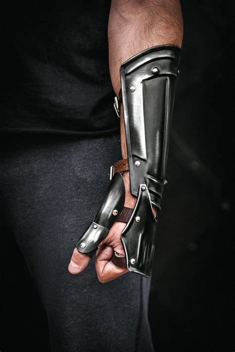 Single Steel Bracer Man Wrist Armor Cosplay Armor Leather Armor Armor
