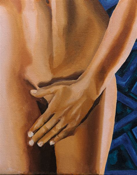 Original Nude Oil Painting Hope Hexagon X Inches Hot Sex Picture