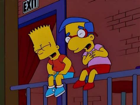 Bart And Milhouse Laughing Bart Milhouse The Simpsons