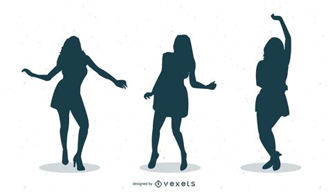 46 Girls Dancing Silhouettes Vector Download