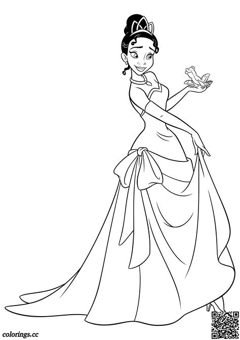 Tiana Colouring Page Princess Coloring Pages Disney P - vrogue.co