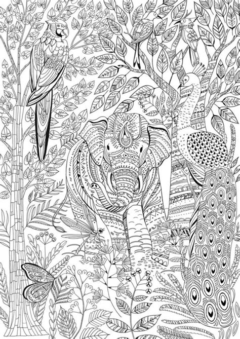 Download Pimlada Phuapradit - Animal Kingdom_Cover | Elephant coloring page, Coloring pages, Adult ...