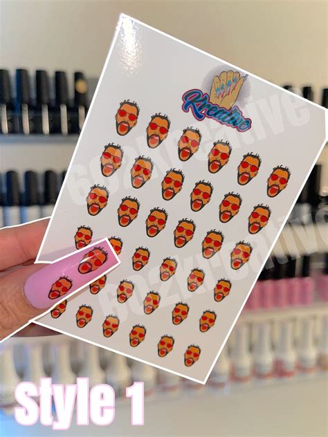 Bad Bunny Waterslide Nail Decals Etsy
