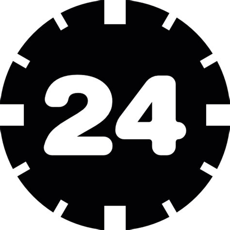 Free Icon 24 Hours Service Clock Symbol