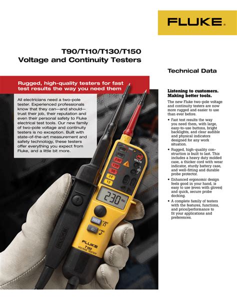 T90t110t130t150 Voltage And Continuity Testers