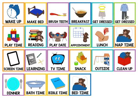 Free Printable Daily Visual Schedule Autism
