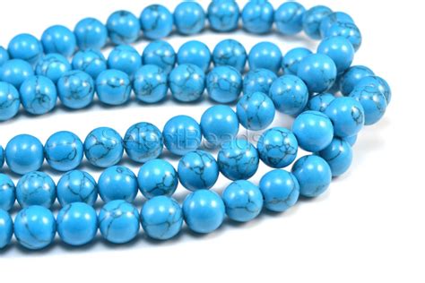 Howlite Turquoise Round4 16mm Jewelry Supply Blue Stone Bead Blue