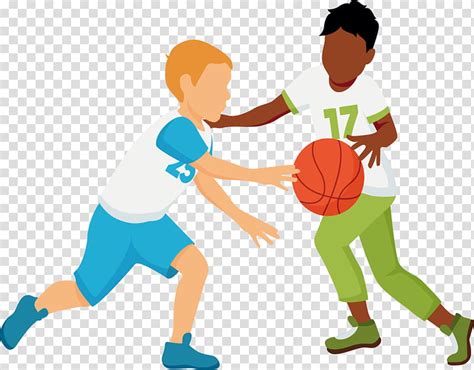 Kids Playing Basketball Cartoon Sports Boy Bluza Basketball