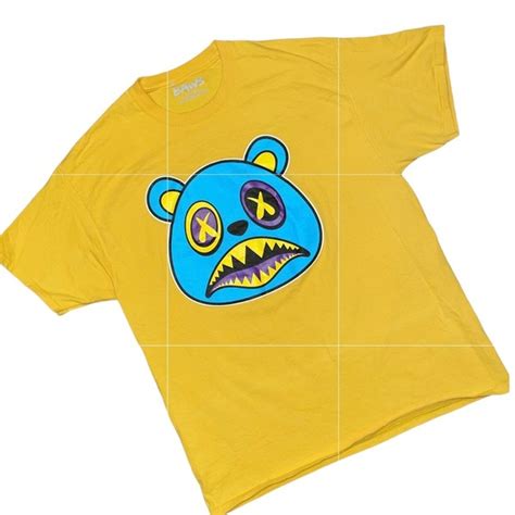 Born A Wild Soul Baws Shirts Baws Yellow Crazy Bear Graphic Tshirt