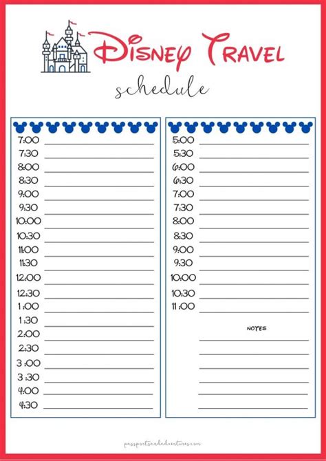 Disneyland Halloween Itinerary Template Free Example Calendar Printable