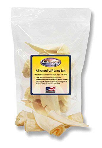 10 Pack Premium Lamb Ear Dog Chews By Shadow River Product Of The Usa