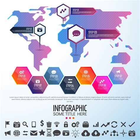 World Map Infographics Design Template 344420 Vector Art At Vecteezy