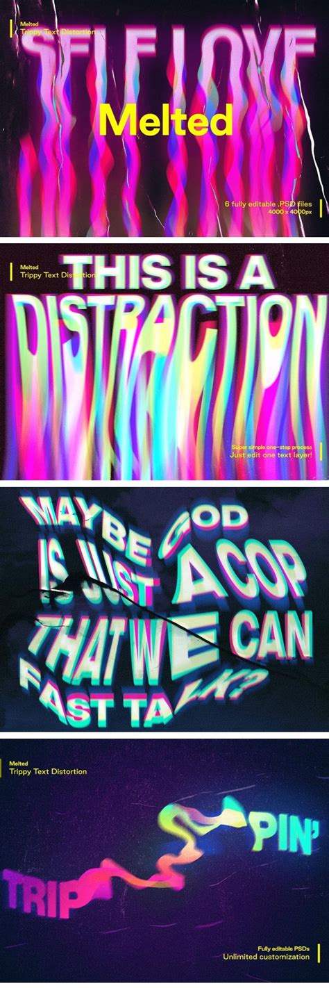 Melted - Trippy Text Distortions | Trippy, Website design, Visual art