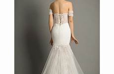 wedding sexy tulle sweep appliques mermaid shoulder train lace dress off gemgrace