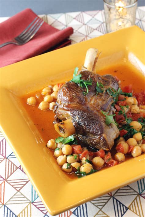 Greek Spicy Aromatic Braised Lamb Shanks With Chickpeas Food Gal