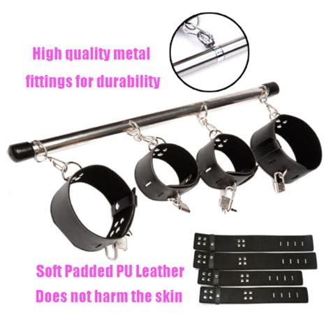 Strong Nylon Spreader Bar Wrist Hands To Ankle Cuffs Restraint For