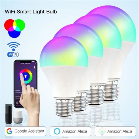 15w Wifi Smart Light Bulb E27 B22 Dimmable Rgbcct Smart Light Bulb