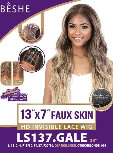 Beshe Premium Synthetic 13x7 Hd Invisible Fake Skin Lace Wig Ls137gale