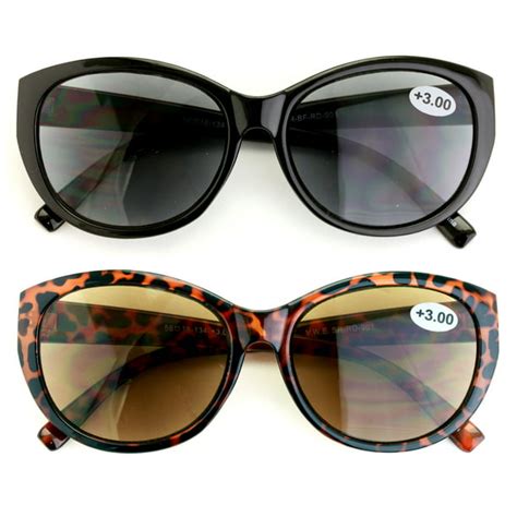 v w e v w e 2 pairs women outdoor reading sunglasses reader glasses cateye vintage jackie o