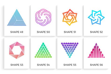 150 Unique Geometric Shapes Custom Designed Graphic Objects