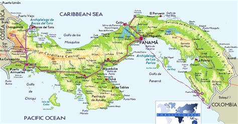 Mapa De Panama Mapa F Sico Geogr Fico Pol Tico Tur Stico Y Tem Tico