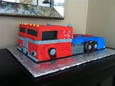 Vintage Transformers Optimus Prime Cake Transformer Birthday