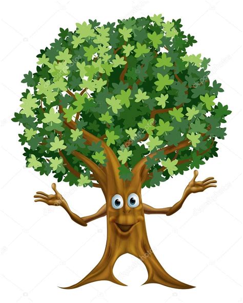 Tree Character Cartoon — Stock Vector © Krisdog 22041775