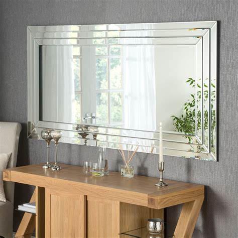 Contemporary Rectangle Wall Mirror Sicily Style All Home Living