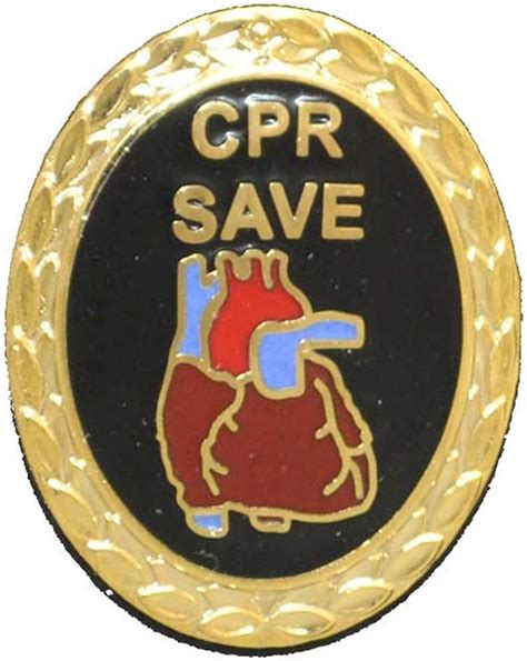 Cpr Save Award Pin With Anatomical Heart 10 Pack
