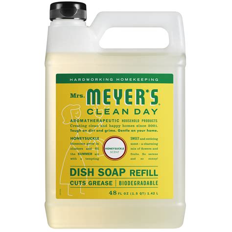Mrs Meyers Clean Day 304834 48 Oz Honeysuckle Scented Dish Soap