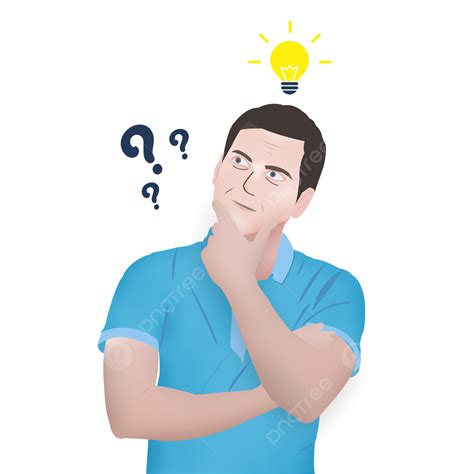 Thinking Man Vector Png Vector Psd And Clipart With Transparent