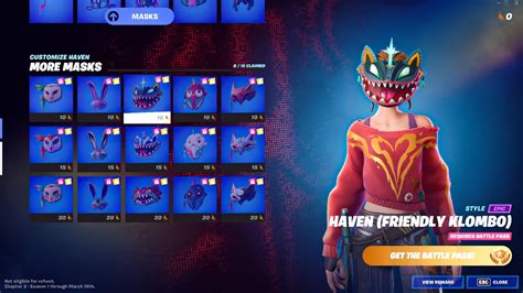 All 30 Havens Mask Styles In Fortnite Chapter 3 Season 1 Youtube