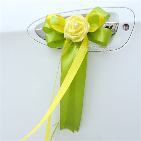 Wedding Car Ribbon Choice 1 Green