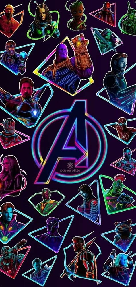 Avengers Endgame Infinity War Neon Hd Phone Wallpaper Peakpx