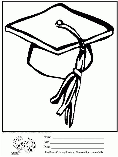 Graduation Cap Coloring Page Coloring Home