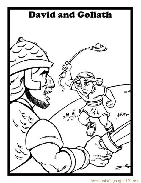 Showing 12 coloring pages related to david and goliath. 001 David And Goliath 7 Coloring Page - Free Religions ...