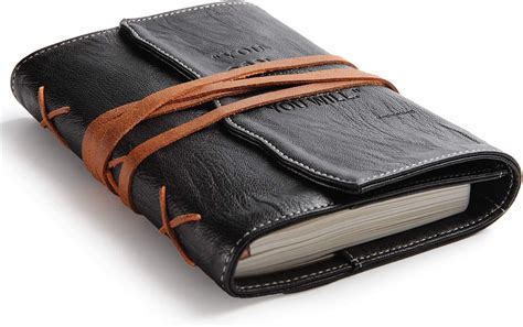 Personal Diary Mens Journal Black Leather Journal With Blankunlined