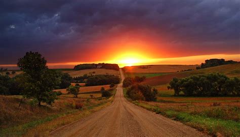 Fondo Escritorio Paisaje Amanecer En El Campo