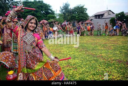 Dancing Dandiya Folk Dance Of Gujarat Udaipur Rajasthan India Stock Photo Alamy