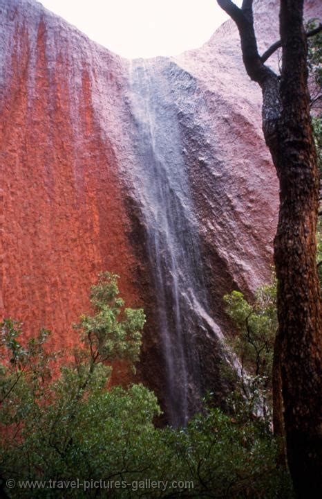 Pictures Of Australia Uluru Ayers Rock 0023 Waterfall From Uluru After A Rain Shower