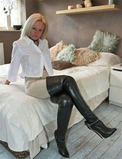 Sexy Wow 😍🔥🎉🍾 Leather Thigh High Boots Hot High Heels Black Leather Outfit Botas Boots
