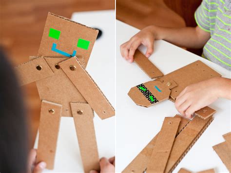 Cardboard Crafts Robots Fun Crafts Kids