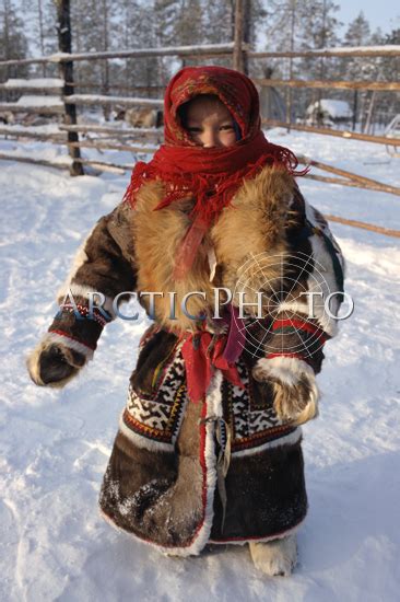 A Young Forest Nenet Girl In Traditional Dress Numto Khanty Mansiysk