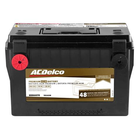 Acdelco 78xagm Professional Gold Series Premium Agm Battery