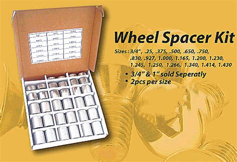 34 Inch Axle Wheels Spacer Kits 34 Piece Stainless Steel Custom
